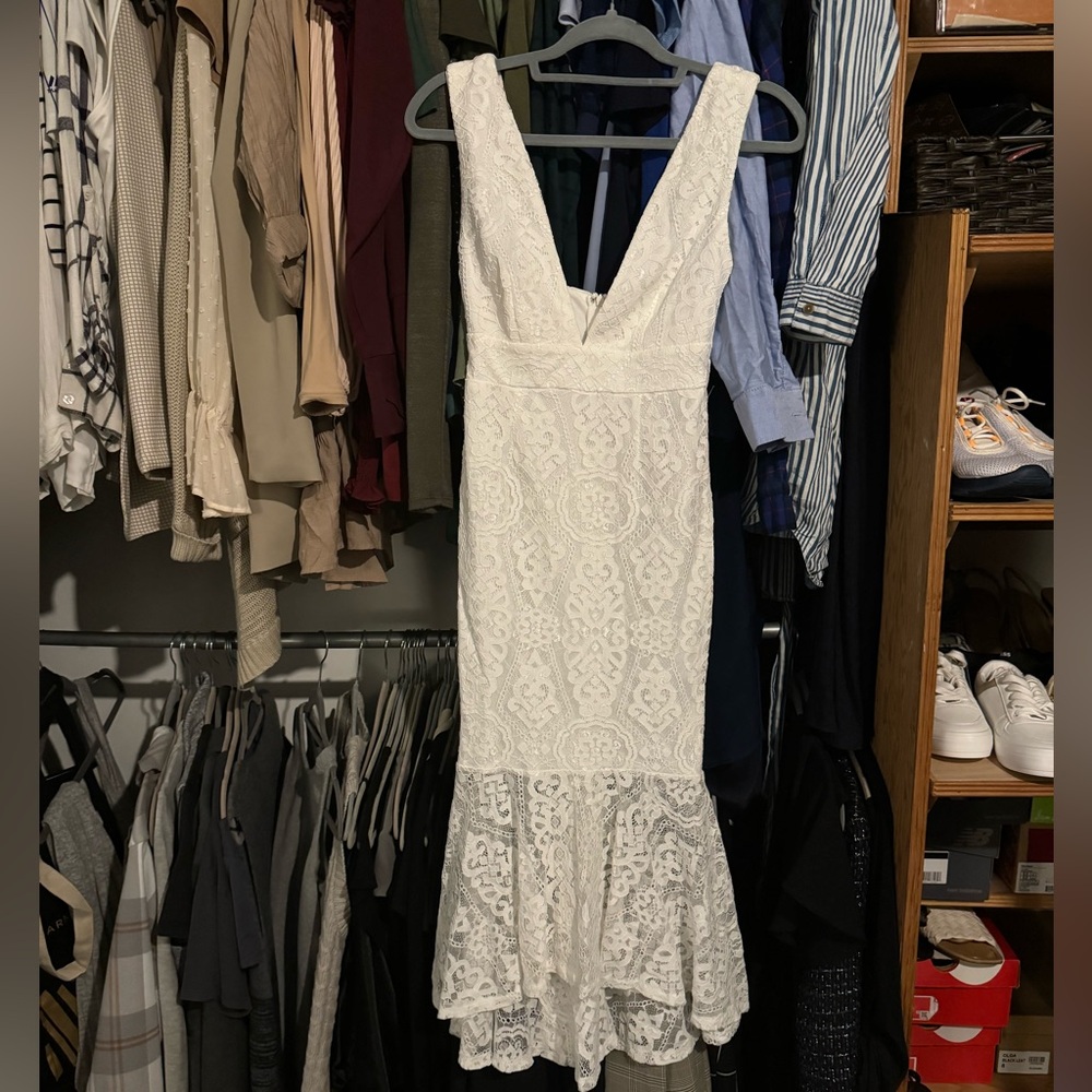 White lace dress size small